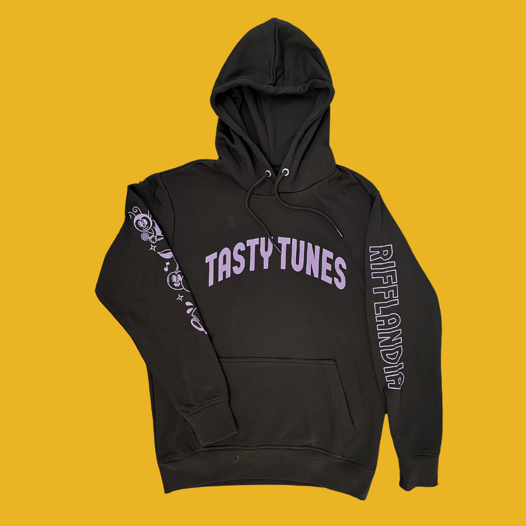 "Tasty Tunes" Hoodie Black/Purple 2024