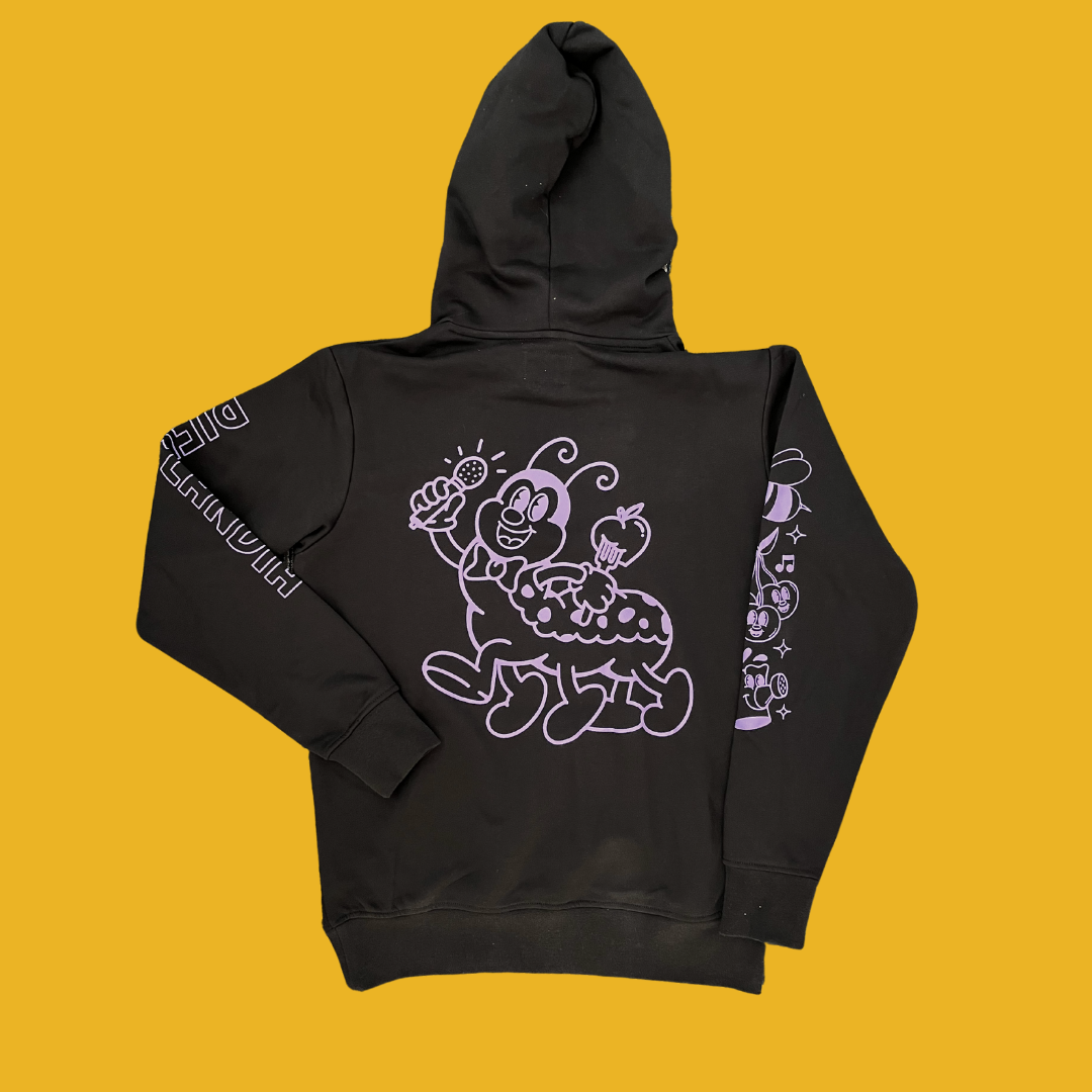 "Tasty Tunes" Hoodie Black/Purple 2024