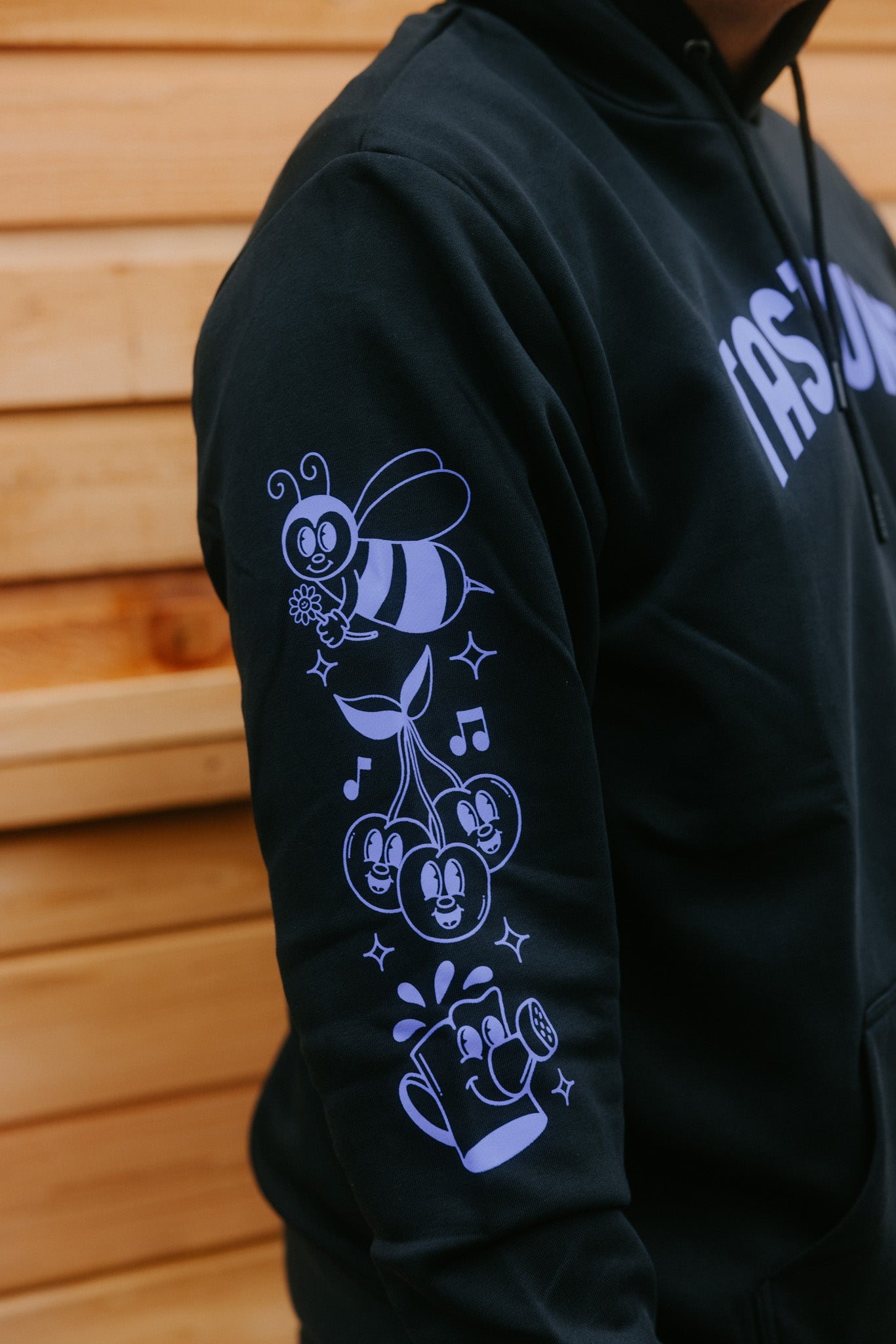 TASTY TUNES BLACK AND PURPLE HOODIE