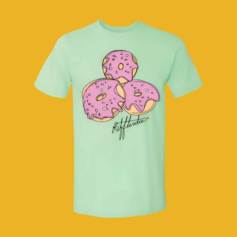 Vintage - T-Shirt - Donuts - Mint.
