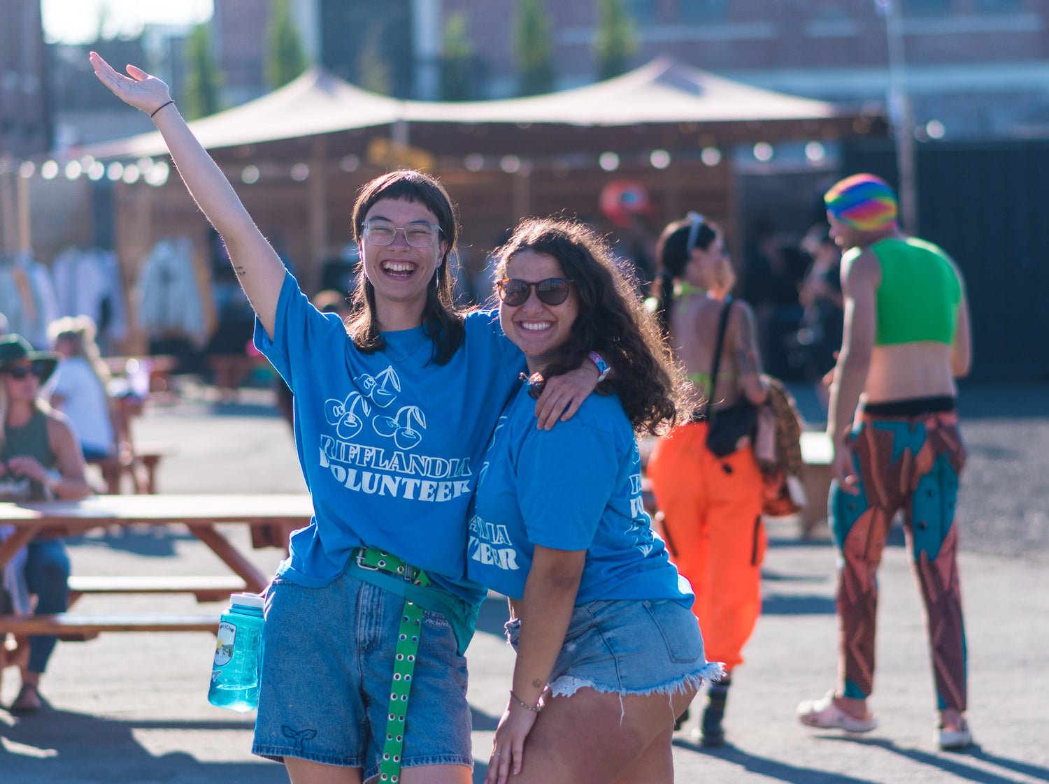 Volunteers Having Fun and Posing at Rifflandia Music Festival 2023