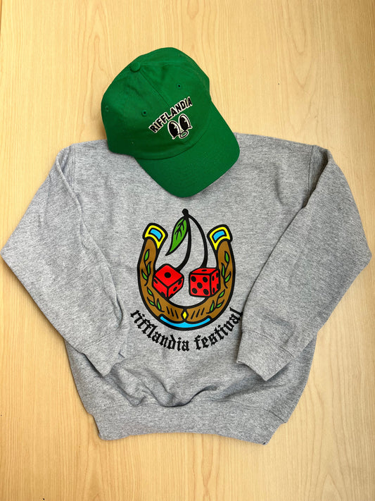 TODDLER AND YOUTH HORSESHOE CREW DARK + LIGHT GREY