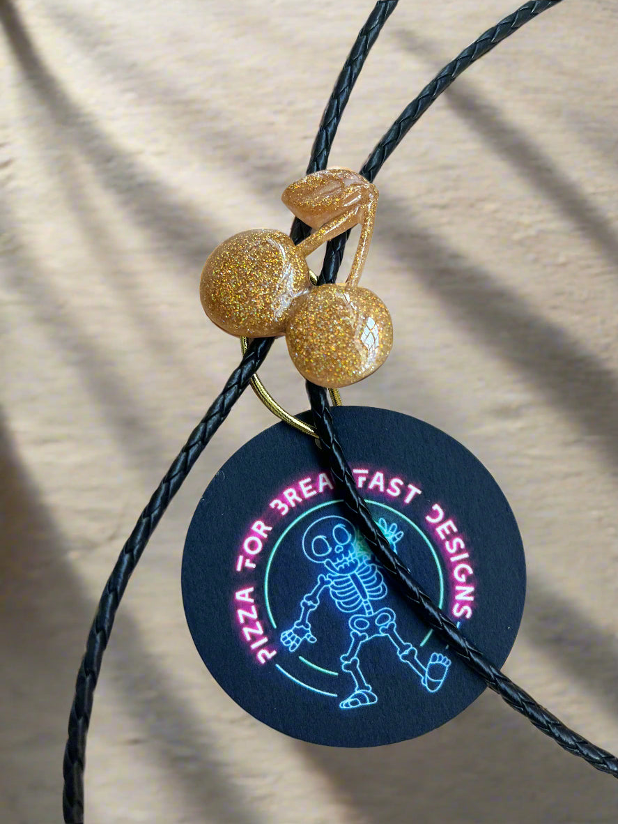 CUSTOM GOLD CHERRY BOLO BY PIZZA FOR BREAKFAST