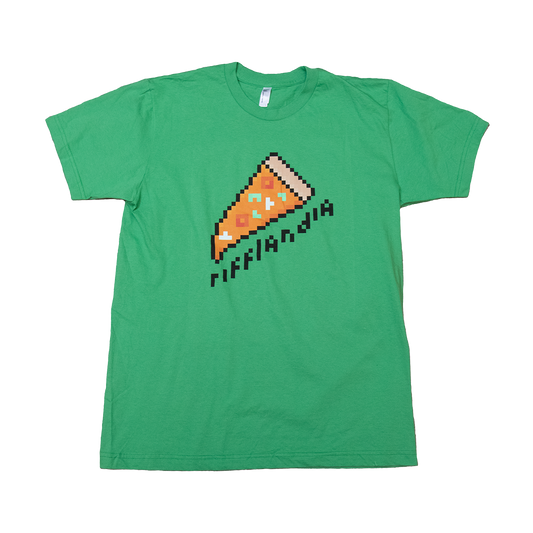Vintage - T-Shirt - Pixel Pizza - Green.