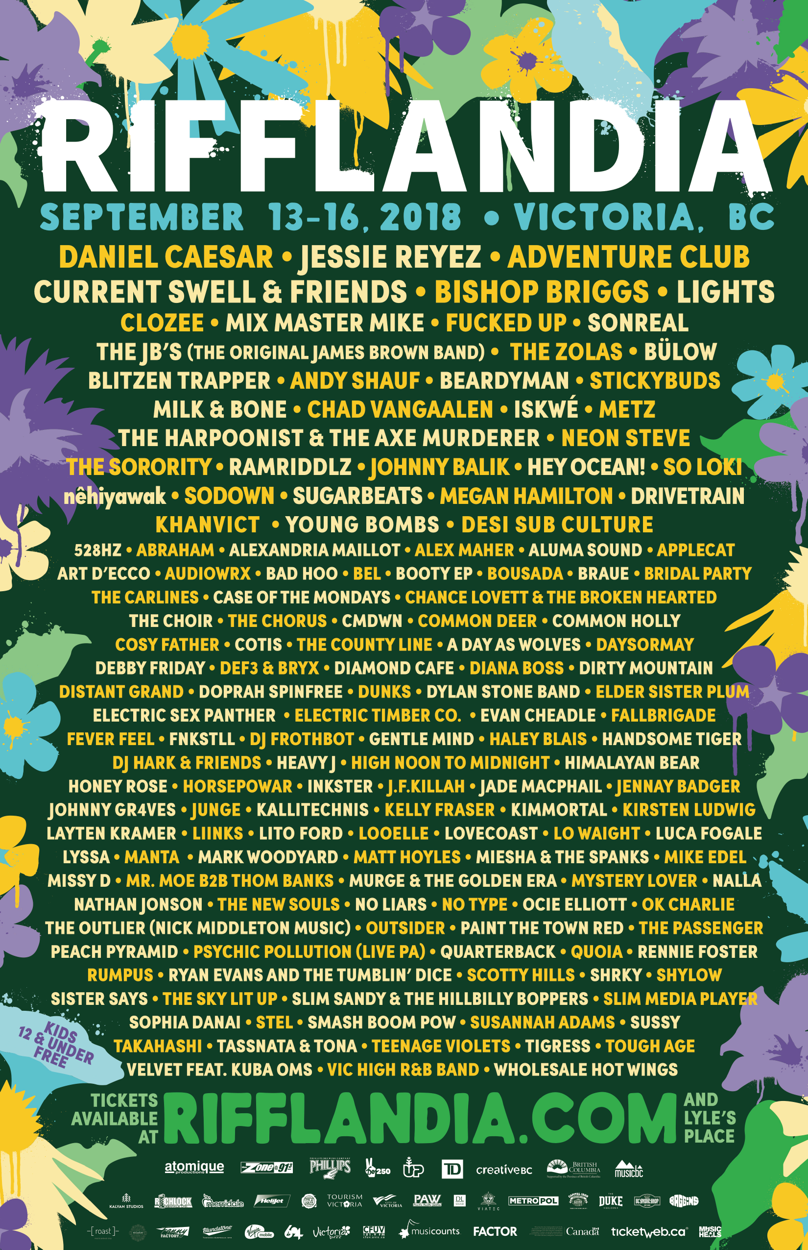 Lineup Rifflandia Festival